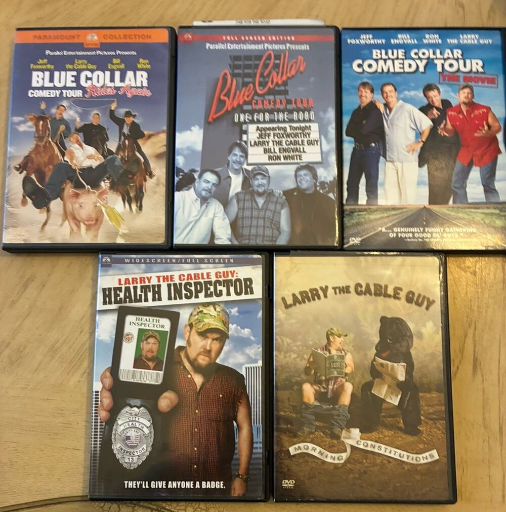 Blue Collar Comedy 5 DVD lot Jeff Foxworthy Engvall Ron White Larry Cable Guy